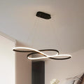 Dimmable Modern LED Chandelier — Black, Chrome & Gold Pendant Lamp