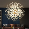 8-Light Dandelion Firework Crystal Chandelier — K9 Crystal Pendant Gold