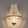 Nordic Crystal LED Pendant Chandelier — Black & Gold Modern Light