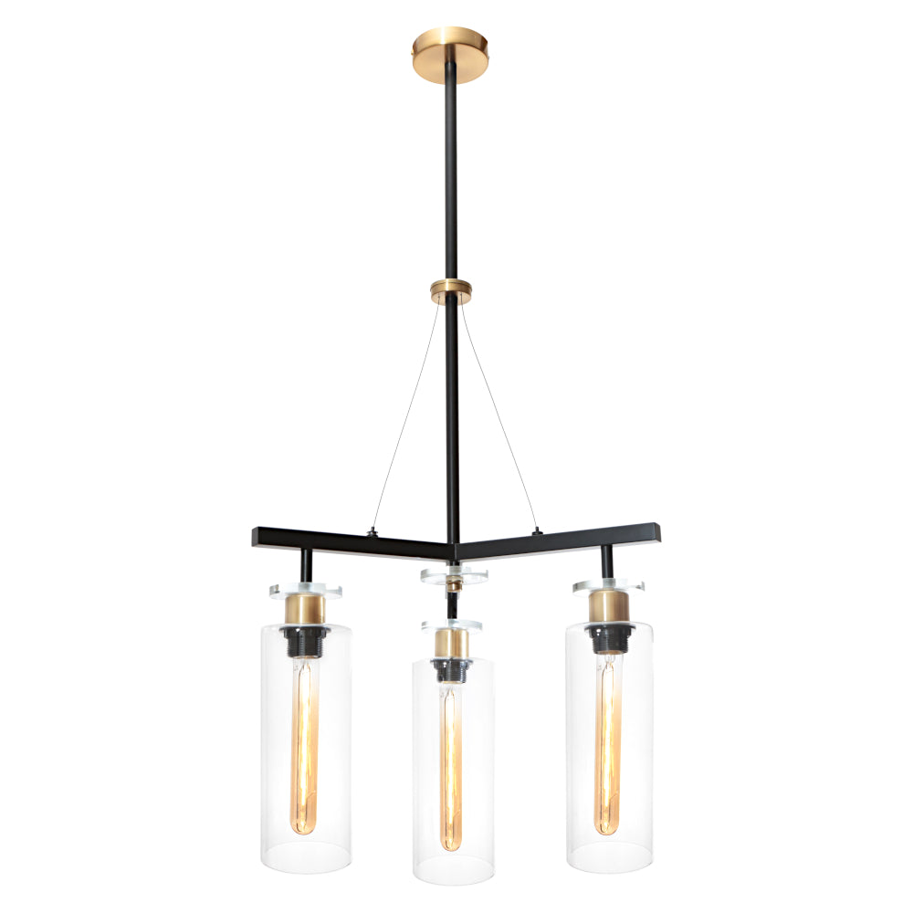 Bourne 3-Light Pendant — Black
