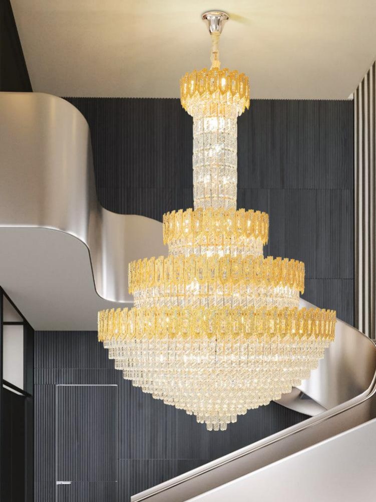 Gold Staircase Crystal Chandelier CL2415