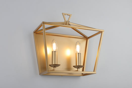 Perigan 2-Light Wall Light — Matt Gold — view 2