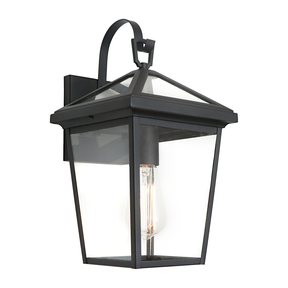 Verona 1-Light Exterior Wall Light — Black