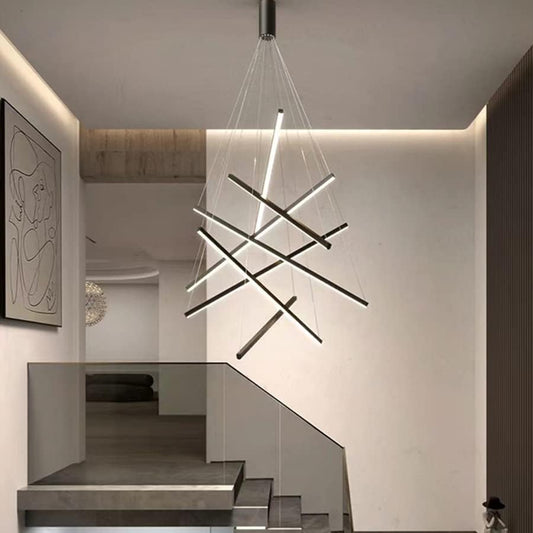 7-Bar Modern LED Chandelier — DIY Adjustable Statement Pendant Light in an Australian home