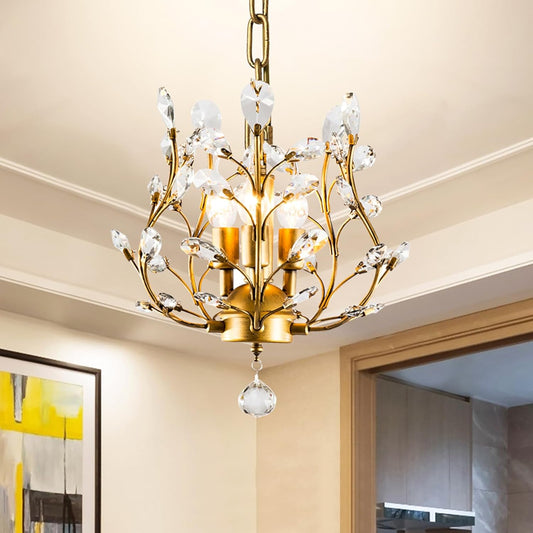 K9 Crystal Branch Chandelier — 3 to 5 Light Gold, Black & Chrome in an Australian home
