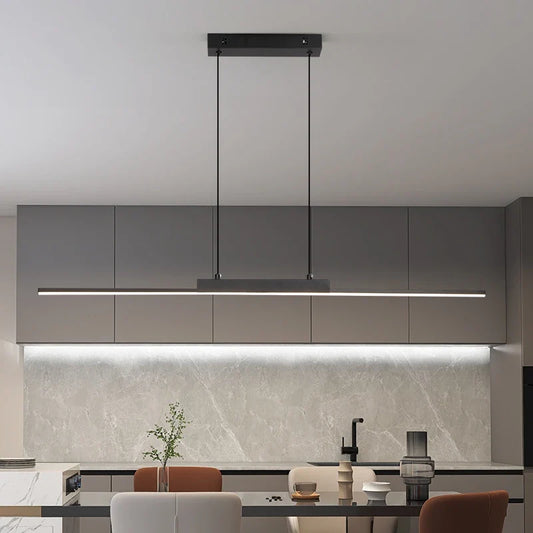 Modern chandelier hanging above a dining table in an Australian home