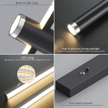 Modern Linear LED Pendant Light — Dimmable Kitchen Island & Dining Chandelier