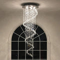 Elegant Spiral Crystal Chandelier — 100% K9 Crystal Raindrop Pendant