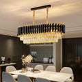Luxury Crystal Chandelier — Oval & Round, Gold or Black