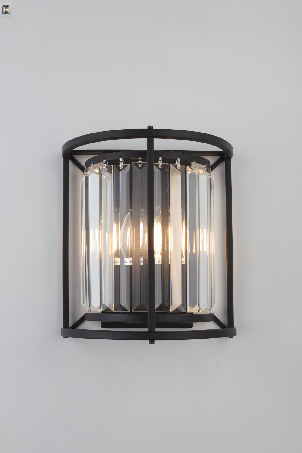 Amelia 2-Light Wall Light — Black — view 3
