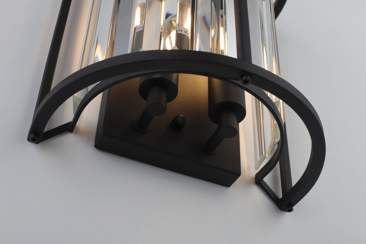 Amelia 2-Light Wall Light — Black — view 7