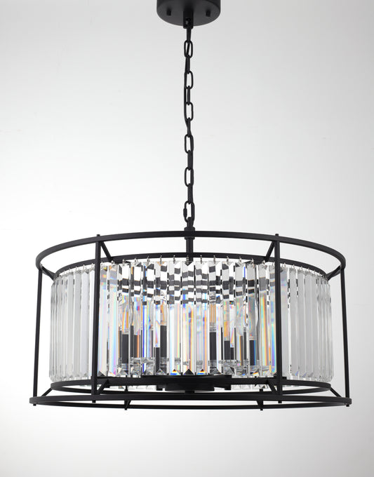 Amelia 8-Light Pendant — Black — view 2