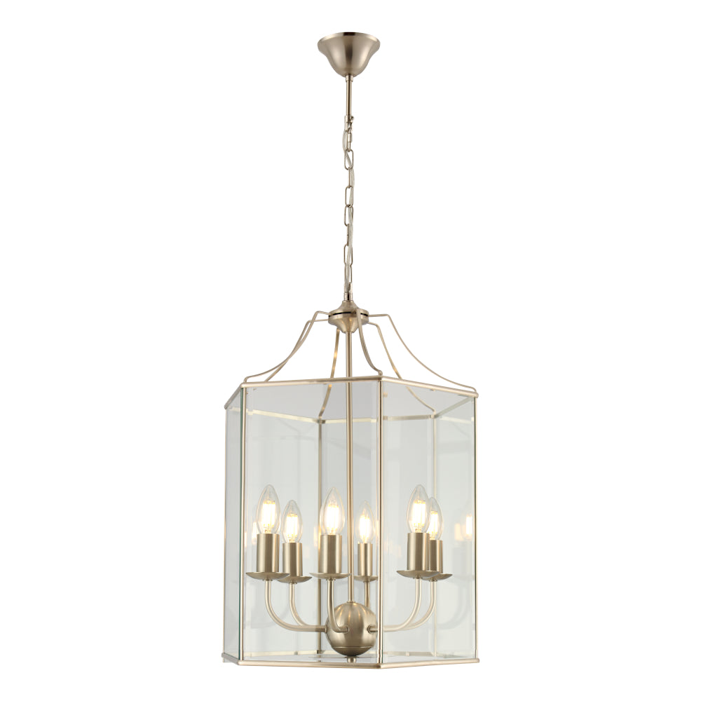 Arcadia 6-Light Pendant — Satin Chrome
