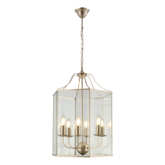 Arcadia 6-Light Pendant — Satin Chrome