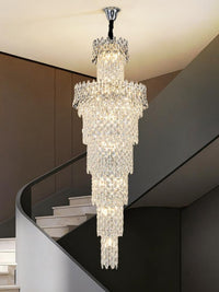 Chrome Staircase Crystal Chandelier CL2517