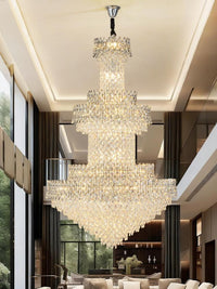 Chrome Staircase Crystal Chandelier CL2518