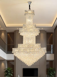 Chrome Staircase Crystal Chandelier CL2518