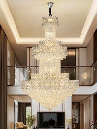 Chrome Staircase Crystal Chandelier CL2518