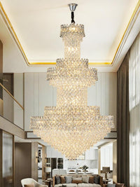 Chrome Staircase Crystal Chandelier CL2518
