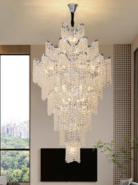Chrome Staircase Crystal Chandelier CL2519