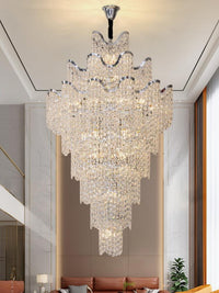 Chrome Staircase Crystal Chandelier CL2519