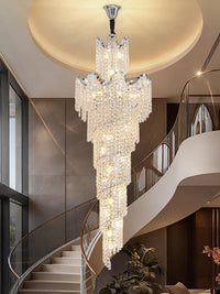 Chrome Staircase Crystal Chandelier CL2521