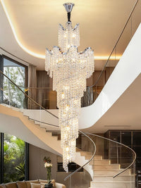 Chrome Staircase Crystal Chandelier CL2521