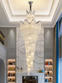 Chrome Staircase Crystal Chandelier CL2521