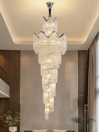Chrome Staircase Crystal Chandelier CL2521