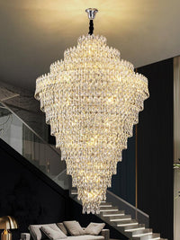 Chrome Staircase Crystal Chandelier CL2525