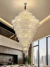 Chrome Staircase Crystal Chandelier CL2525