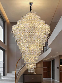 Chrome Staircase Crystal Chandelier CL2525