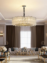 Chrome Tiered Crystal Chandelier CL2305