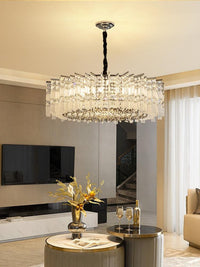 Chrome Tiered Crystal Chandelier CL2305