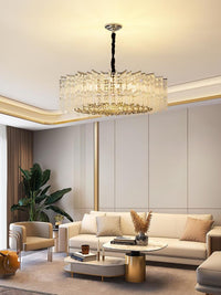 Chrome Tiered Crystal Chandelier CL2305