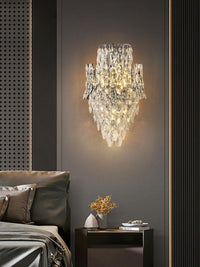 Chrome Tiered Crystal Chandelier CL2518-wall