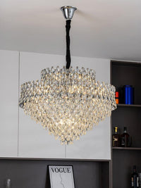 Chrome Tiered Crystal Chandelier CL2527
