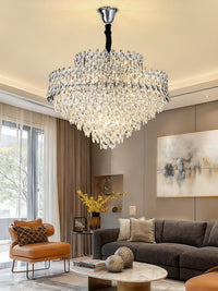 Chrome Tiered Crystal Chandelier CL2527