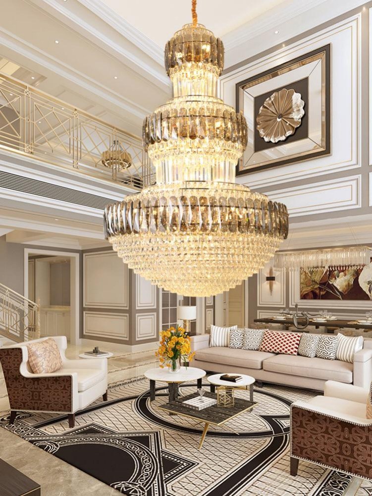 Gold Staircase Crystal Chandelier CL0326