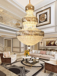 Gold Staircase Crystal Chandelier CL0326