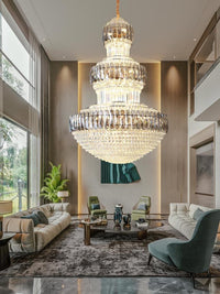 Gold Staircase Crystal Chandelier CL0326