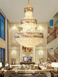 Gold Staircase Crystal Chandelier CL0326