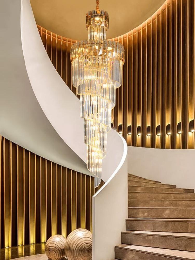 Gold Staircase Crystal Chandelier CL0328