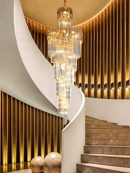 Gold Staircase Crystal Chandelier CL0328