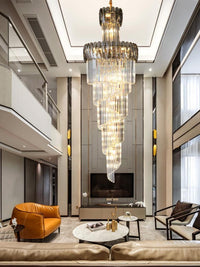 Gold Staircase Crystal Chandelier CL0328