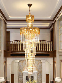 Gold Staircase Crystal Chandelier CL0328