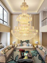 Gold Staircase Crystal Chandelier CL0332