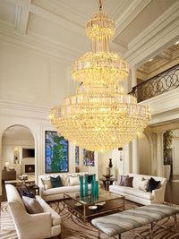 Gold Staircase Crystal Chandelier CL0332