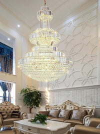 Gold Staircase Crystal Chandelier CL0332