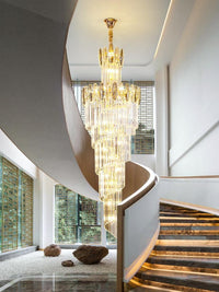 Gold Staircase Crystal Chandelier CL0625